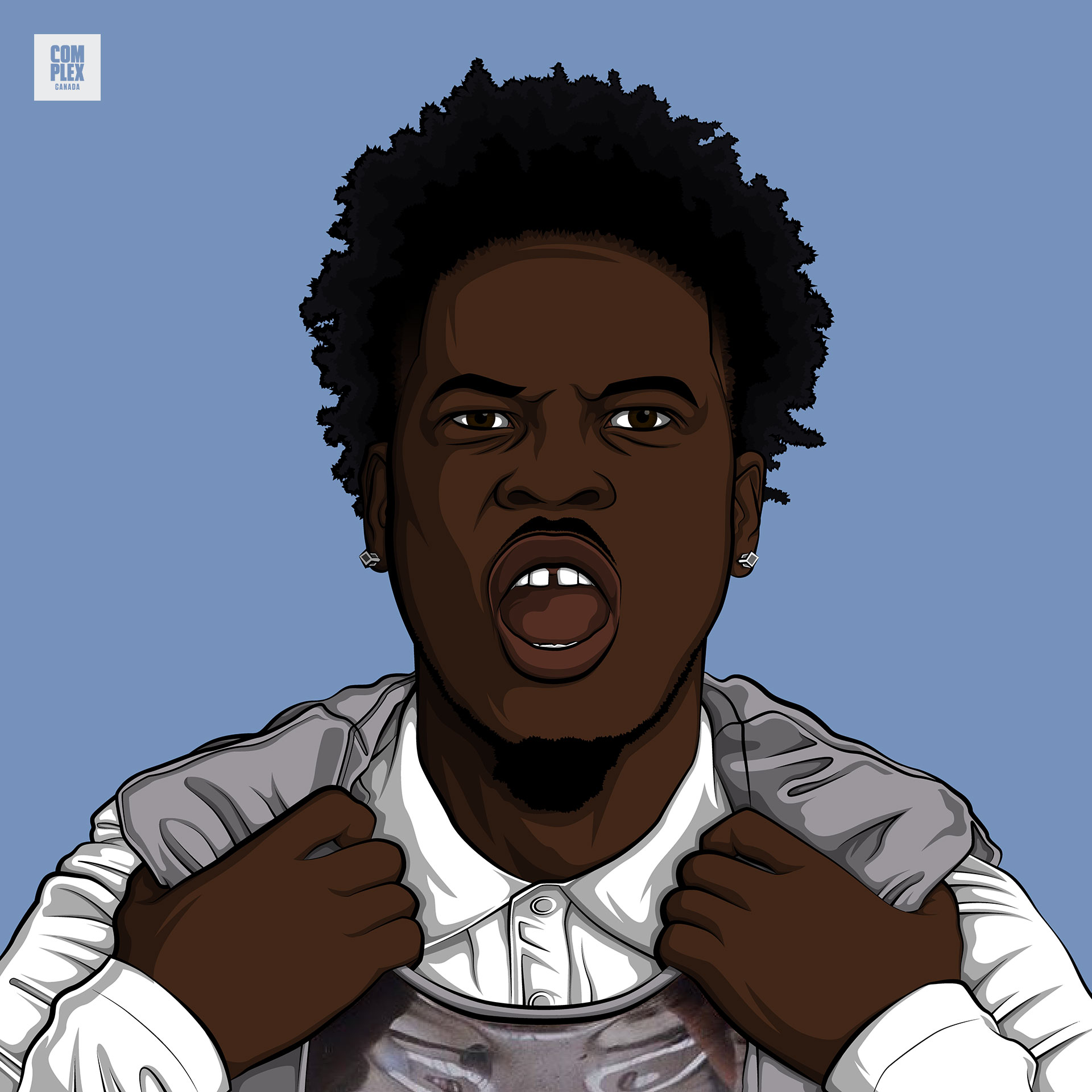 Illustration of Montreal rapper Skiifall