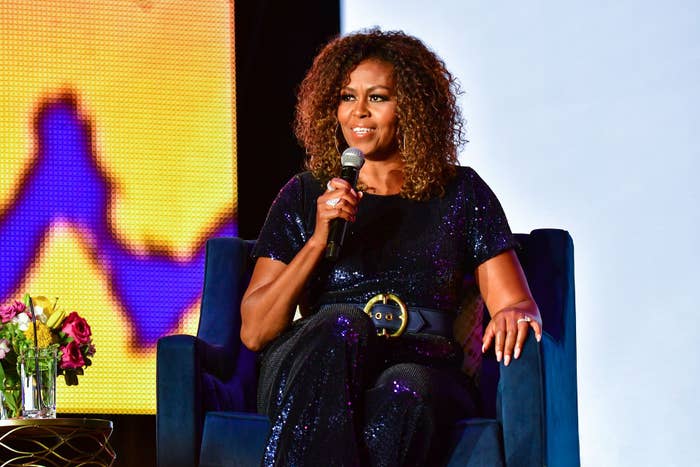 Michelle Obama speaking at the 2019 ESSENCE Festival