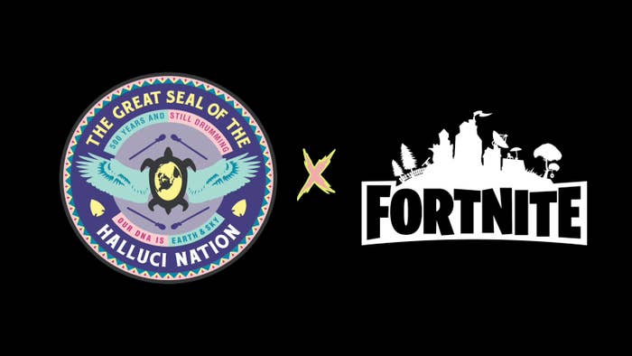 Halluci Nation and Fortnite logos