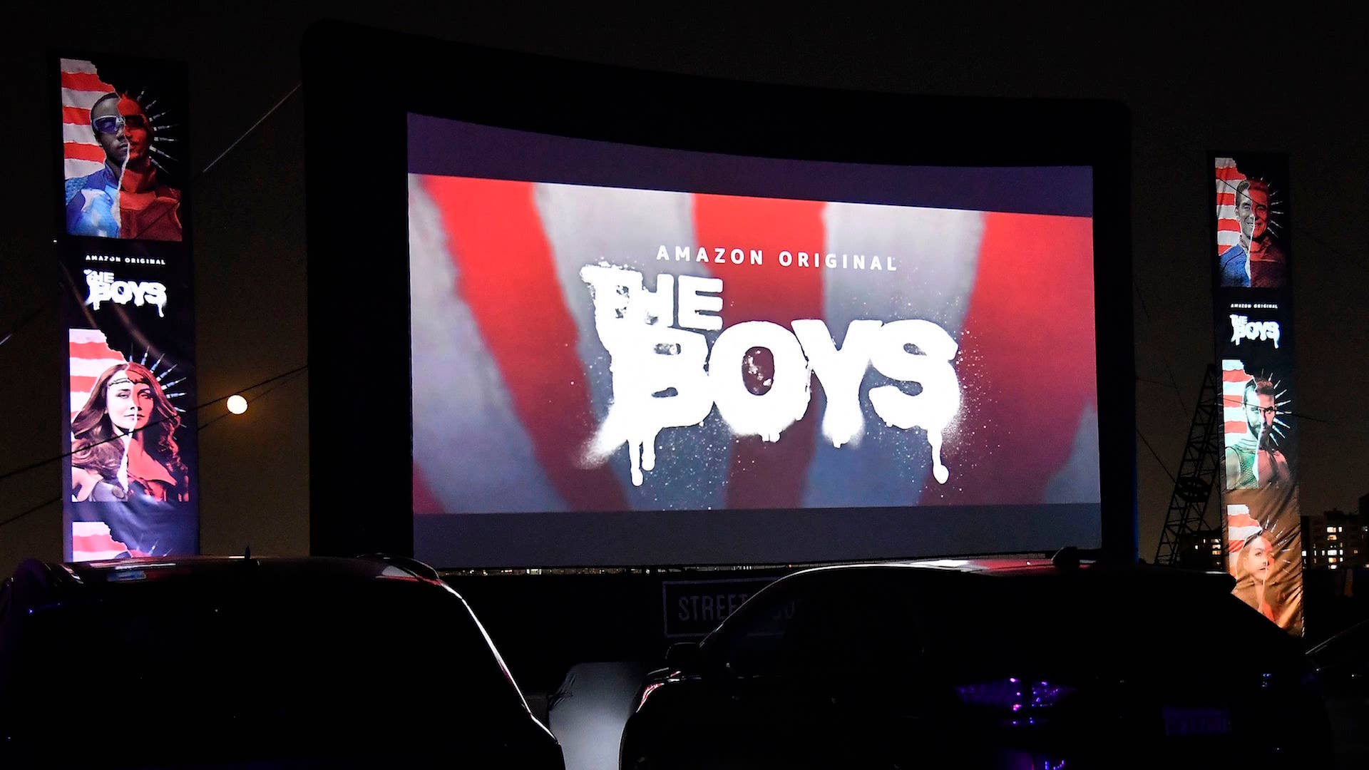 Screen during Amazon Prime Video's "The Boys" Season 2 Drive In Premiere.