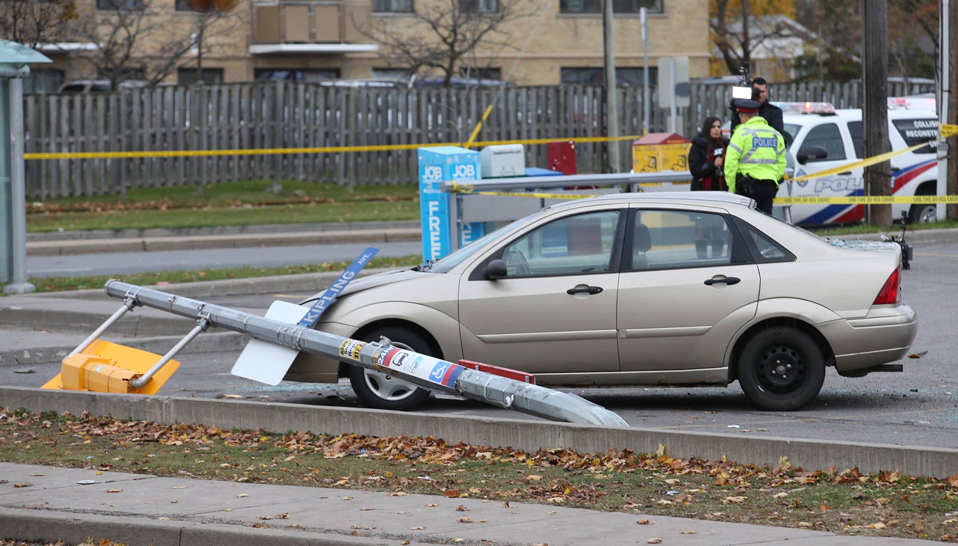 Toronto Police and Emergency Services investigate a fatal crash
