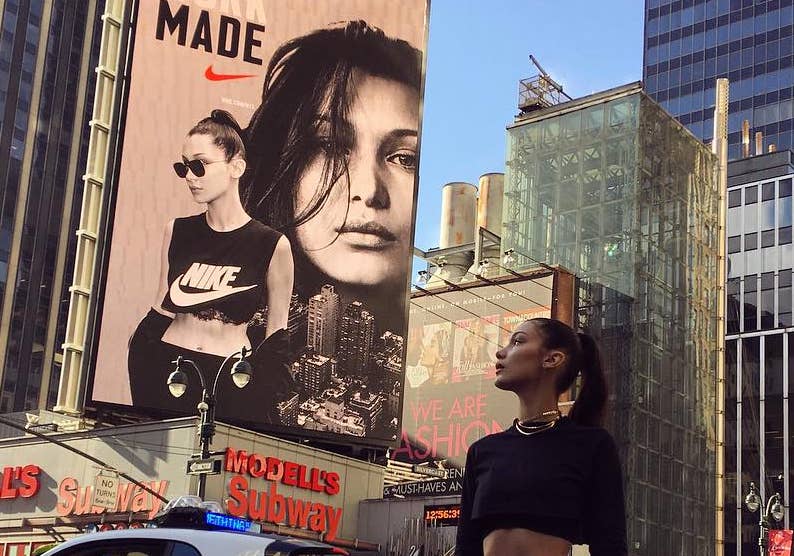 bella hadid nike blazer
