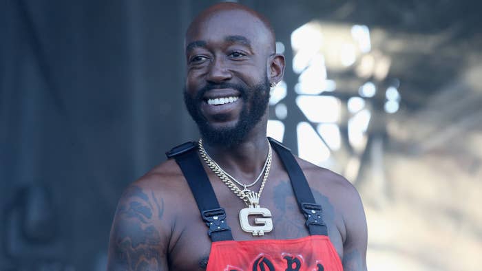 Freddie Gibbs is pictured smiling