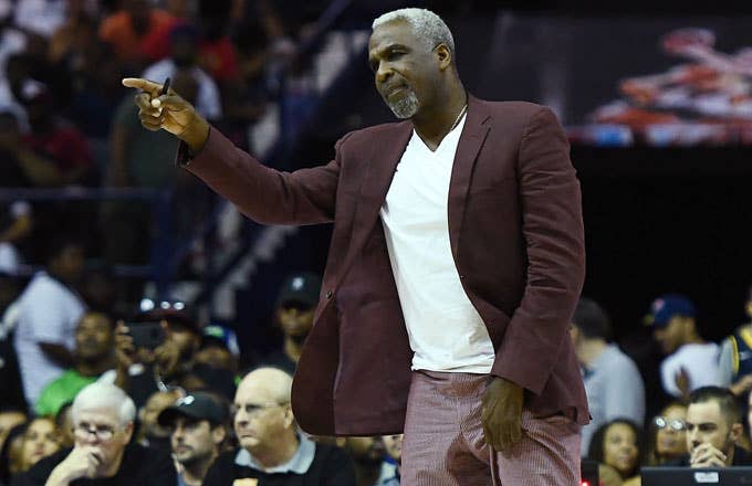Charles Oakley coaches his Big 3 team 'The Killer 3's'.