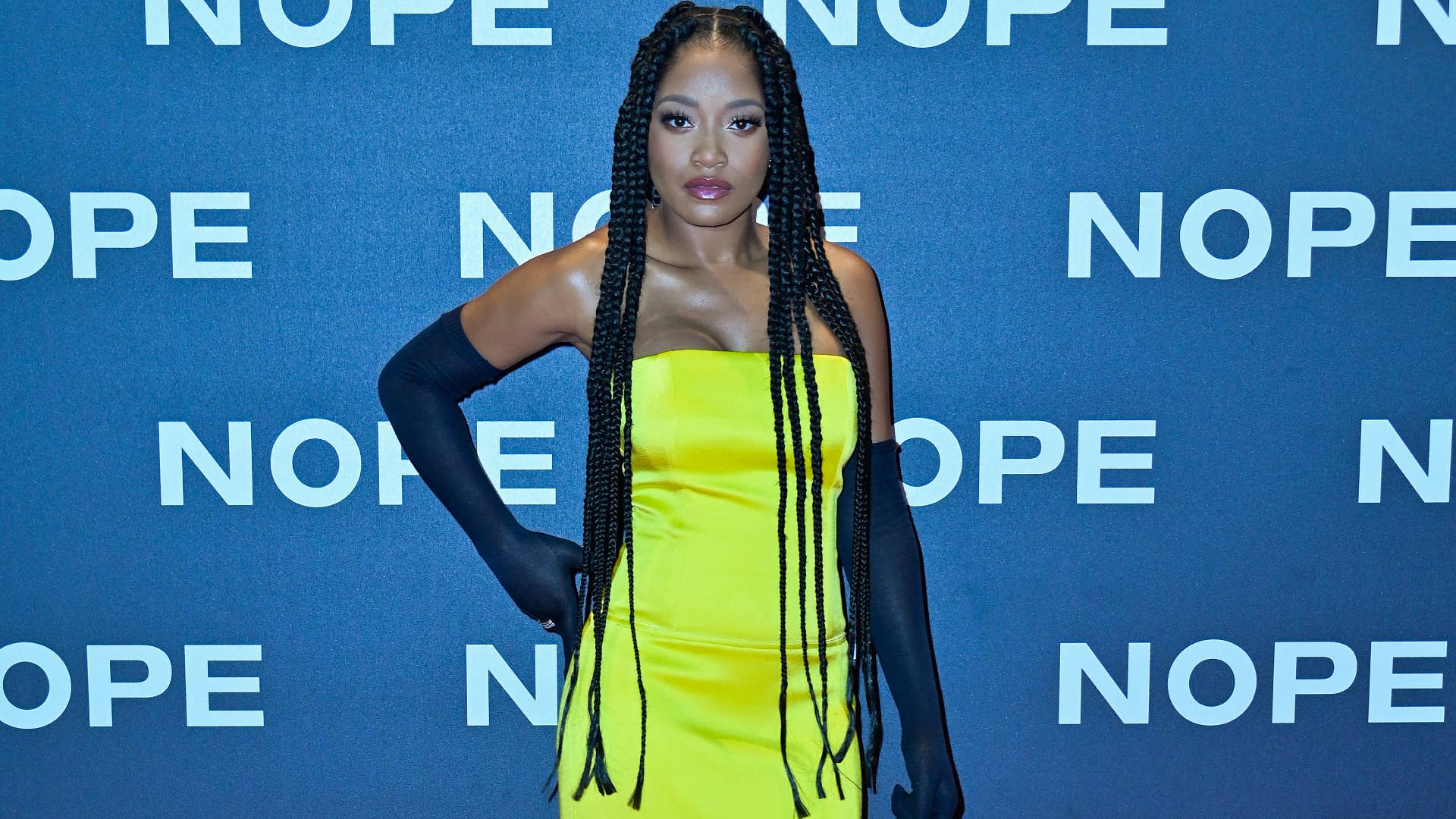 Keke Palmer is pictured on the Nope red carpet