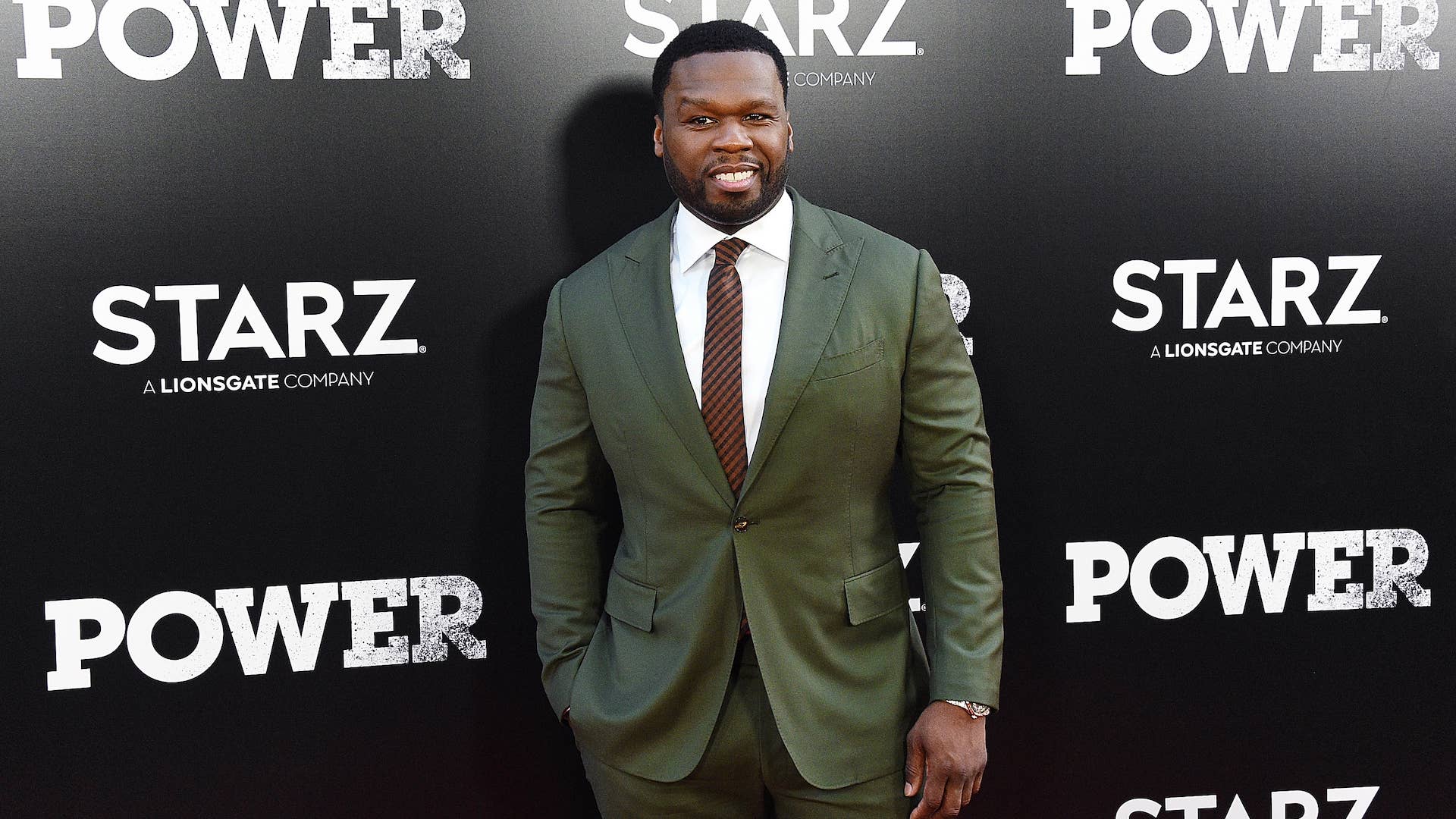 Photograph of 50 Cent at a Starz event