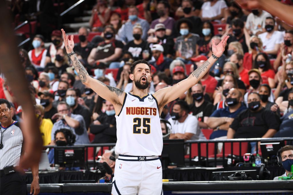 Austin Rivers Nuggets Blazers 2021