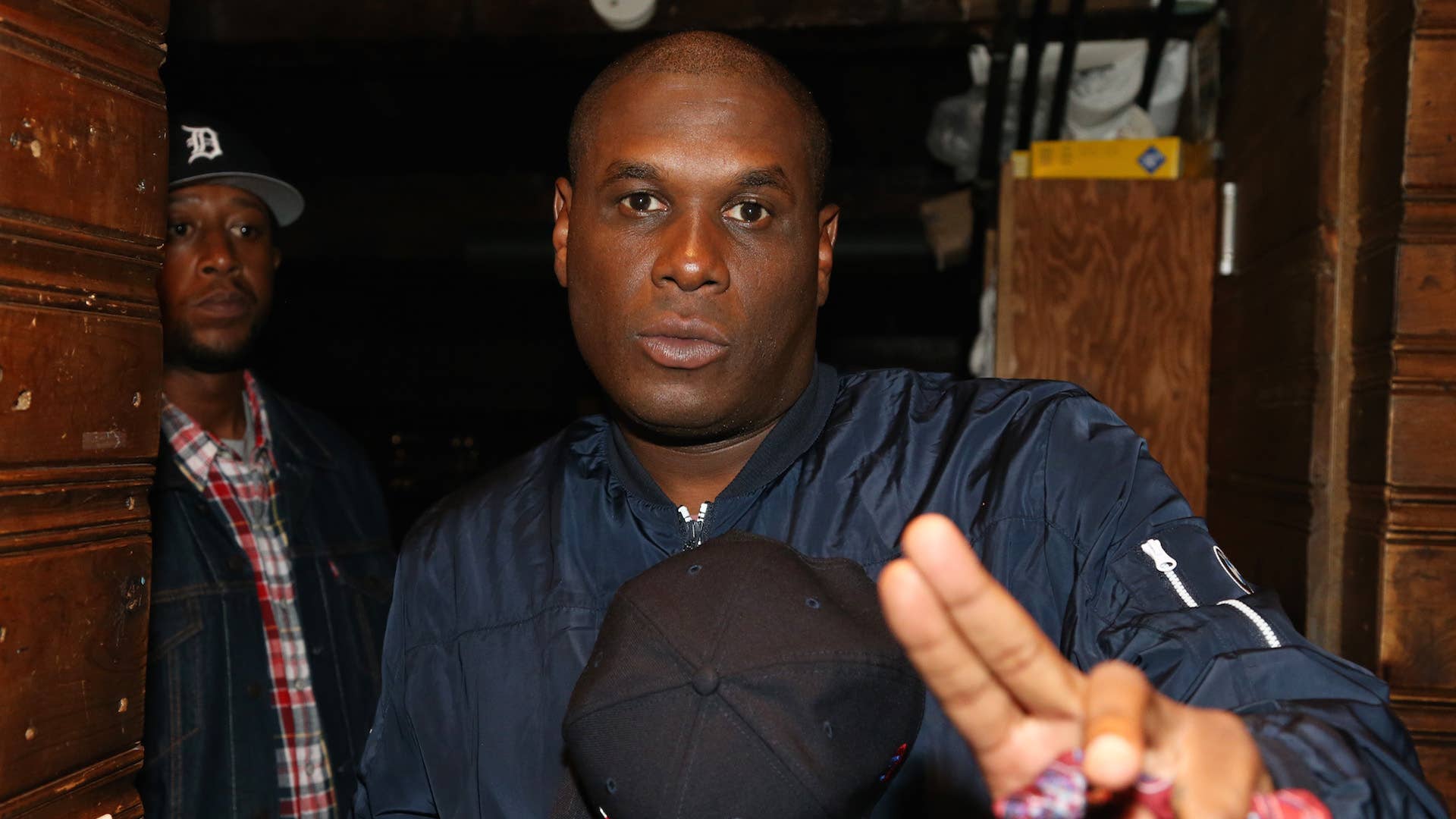 Jay Electronica backstage at Brooklyn Bowl