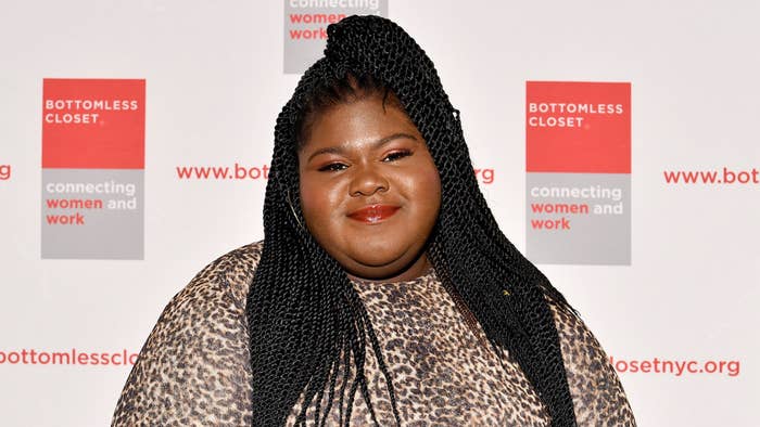 Gabourey Sidibe attends the 20th Anniversary Bottomless Closet Luncheon