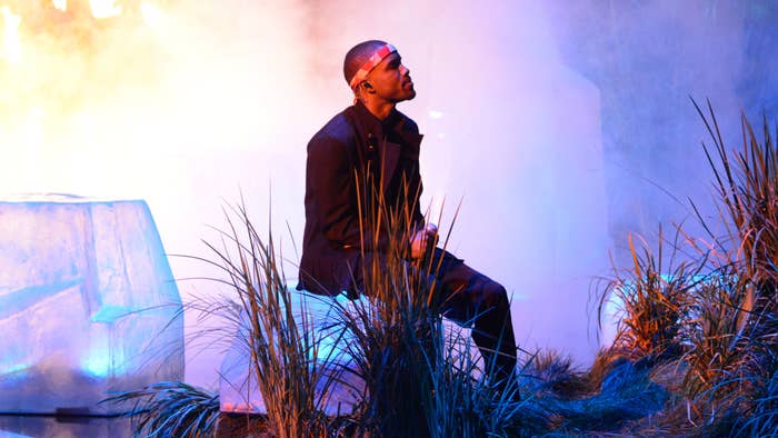 Frank ocean performs in 2012.