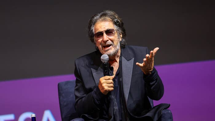 Al Pacino speaks on stage at the &quot;Heat&quot; Premiere during 2022 Tribeca Festiva