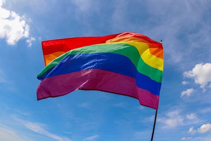 This is a picture of an LGBT flag.