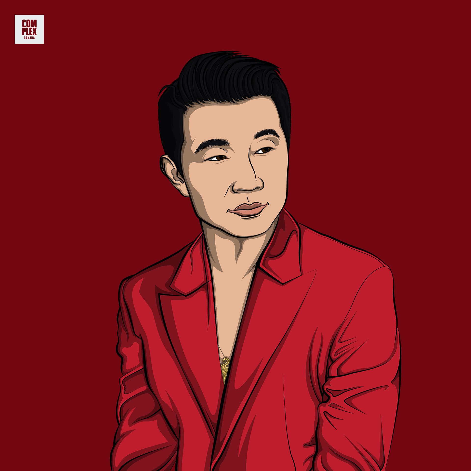 Illustration of Canadian actor Simu Liu