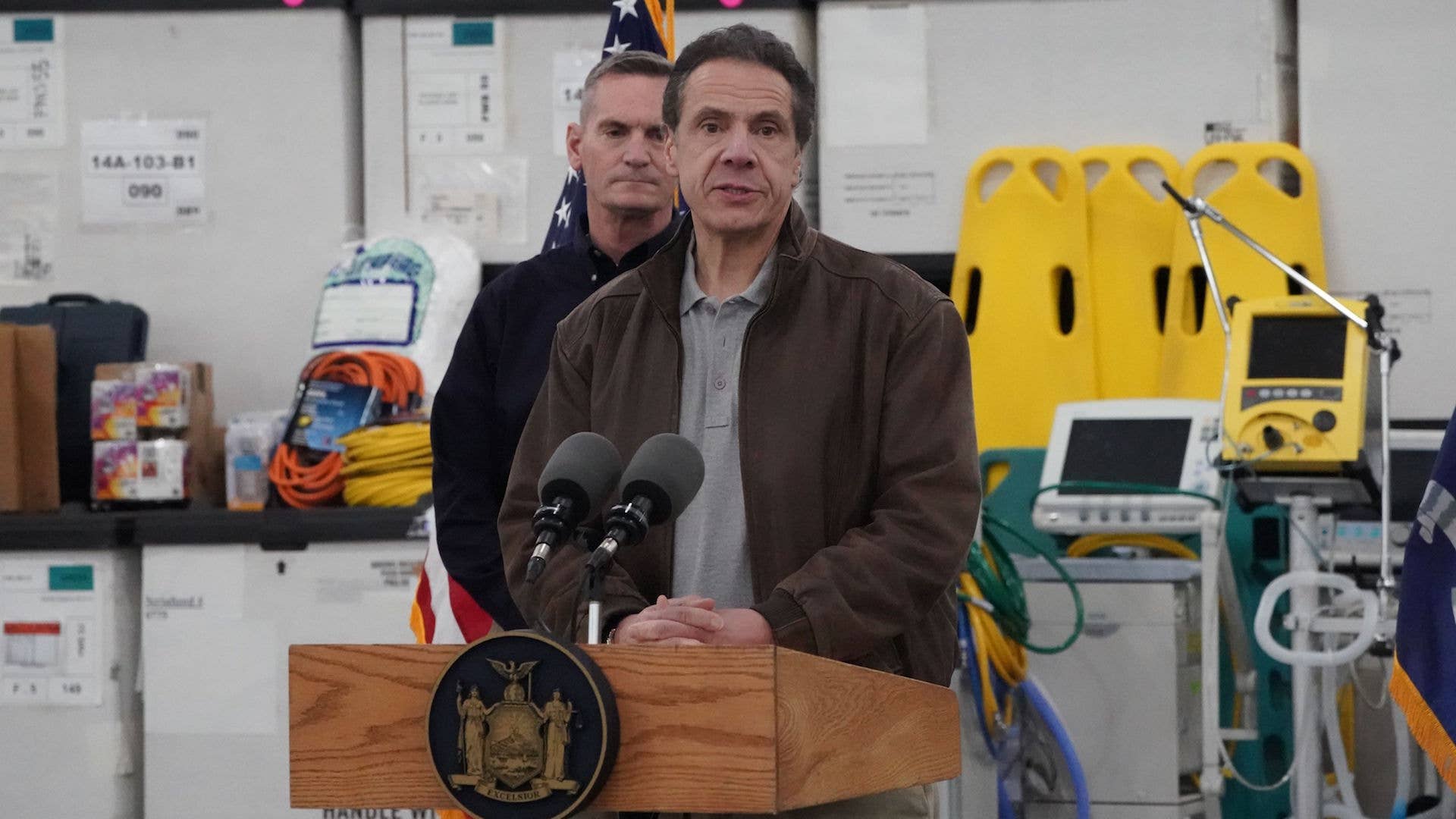 Andrew Cuomo announces plans to convert the Jacob Javits Center into a field hospital.