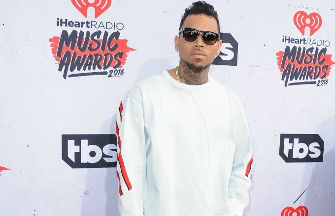 Chris Brown at the iHeart Radio Music Awards.