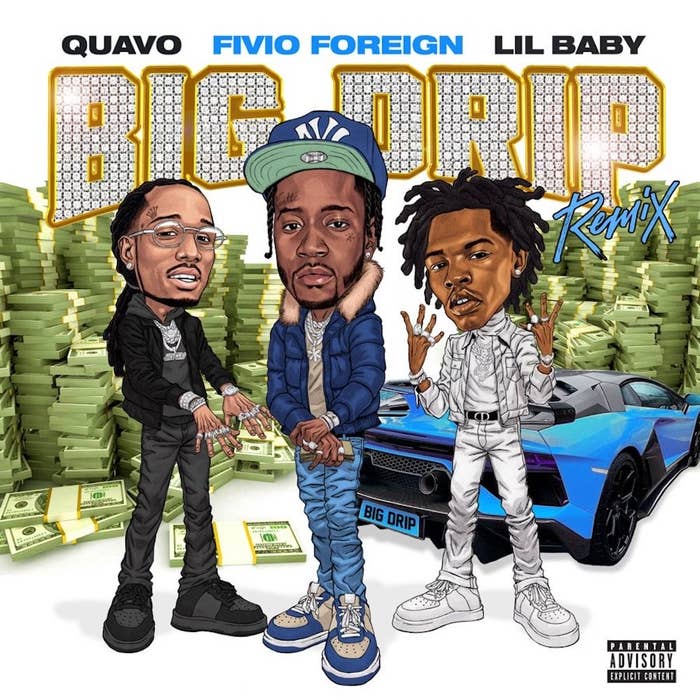 Fivio Foreign &quot;Big Drip (Remix)&quot; f/ Quavo and Lil Baby