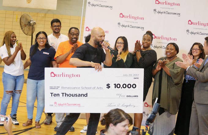Common (C) attends Adopt A Classroom Event