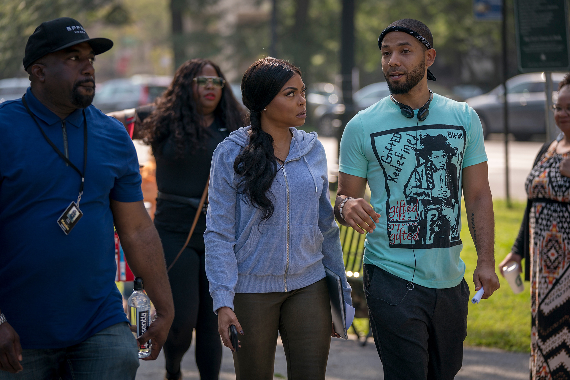 Taraji P. Henson and director Jussie Smollett in the &quot;What is Done&quot; episode of EMPIRE
