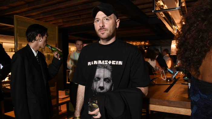 Demna of Balenciaga is pictured in a t shirt