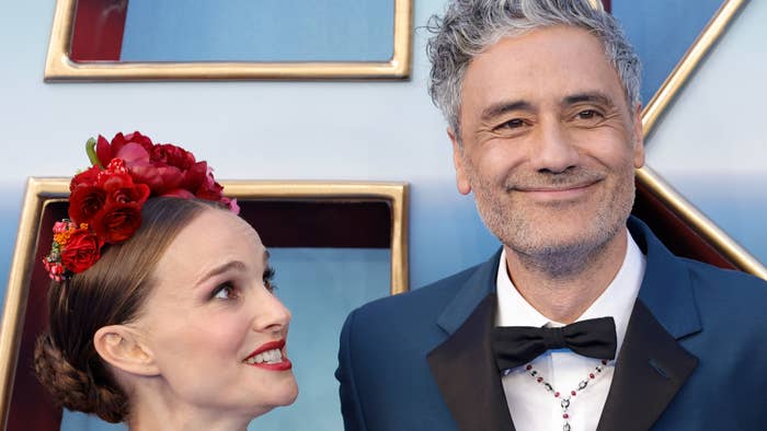 Natalie Portman and Taika Waititi at &#x27;Thor: Love and Thunder&#x27; screening.