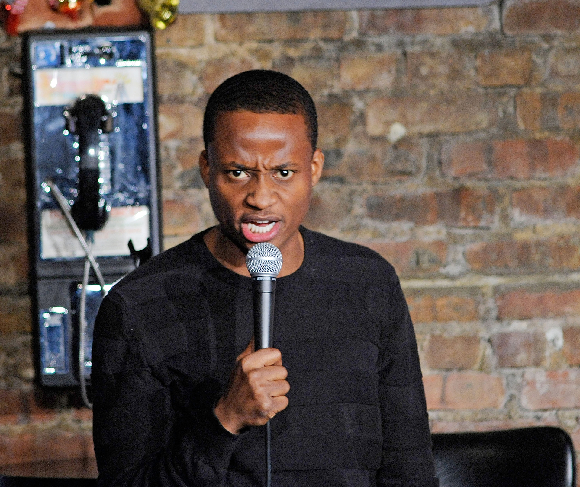 Nore Davis performs at The Stress Factory Comedy Club on December 8, 2012 in New Brunswick, New Jersey.
