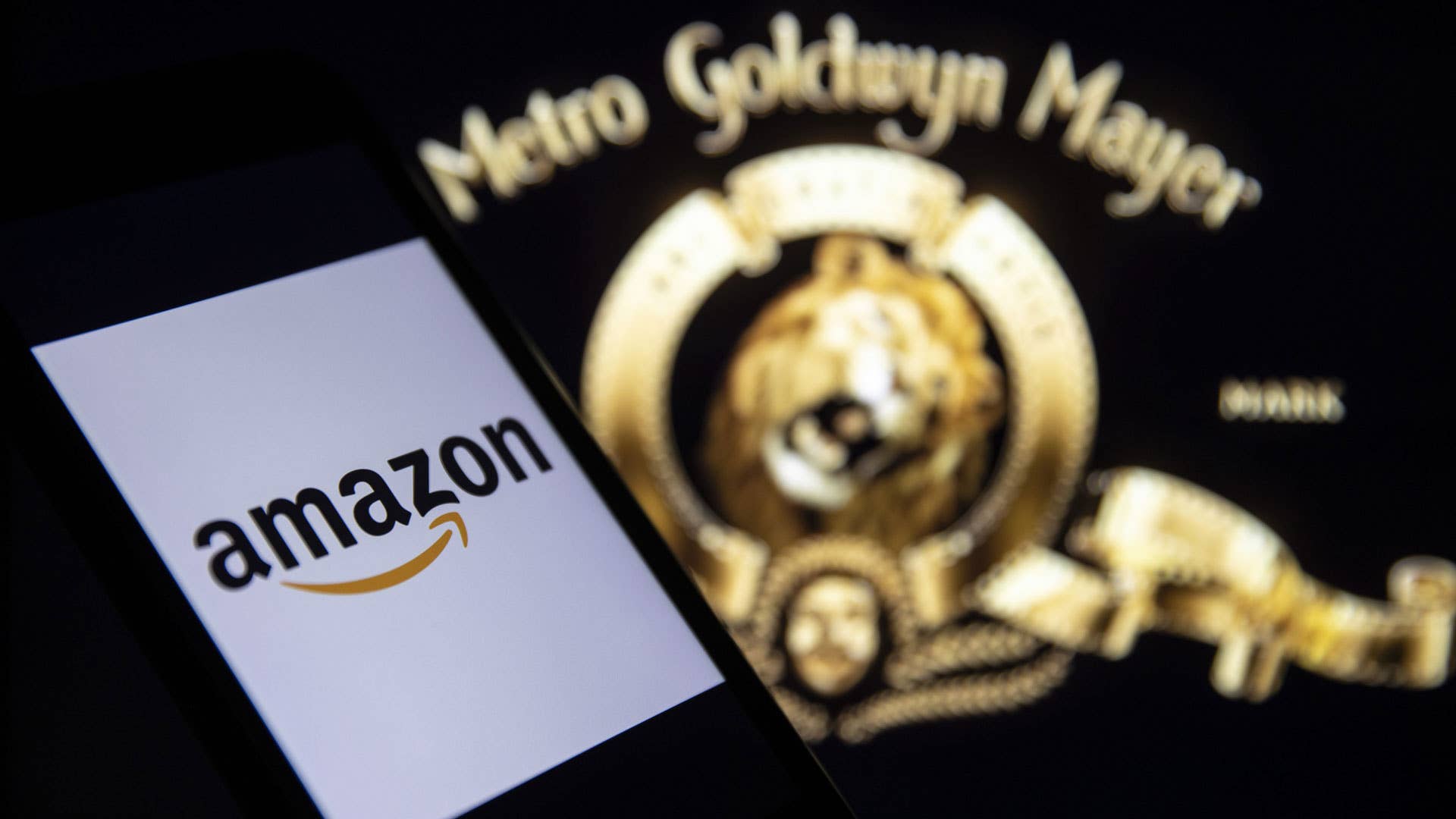 The Amazon and MGM logos