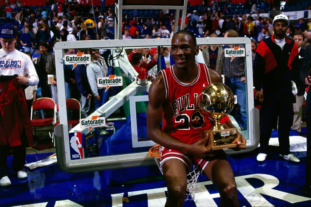 Michael Jordan Slam Dunk Contest 1987 Getty