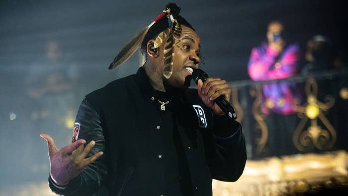 Rapper Kevin Gates performs onstage during the KHAZA tour