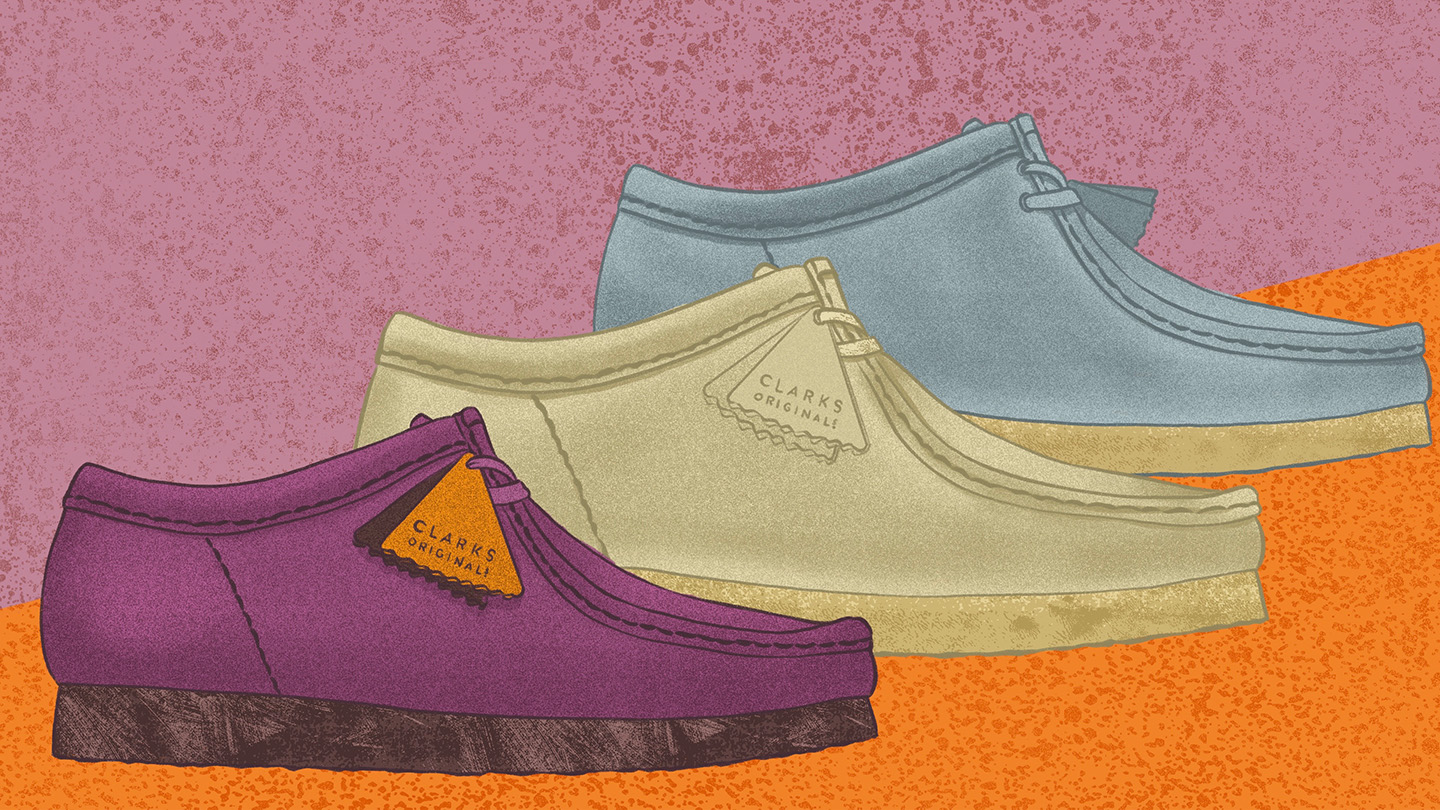 Colorful clarks outlet wallabees