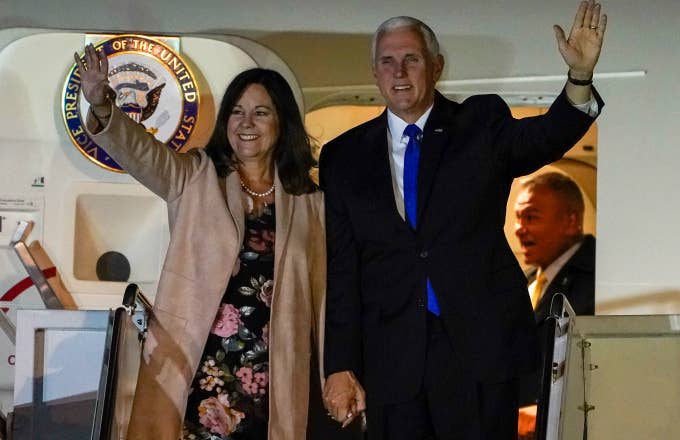 U.S. Vice President Mike Pence and his wife Karen Pence