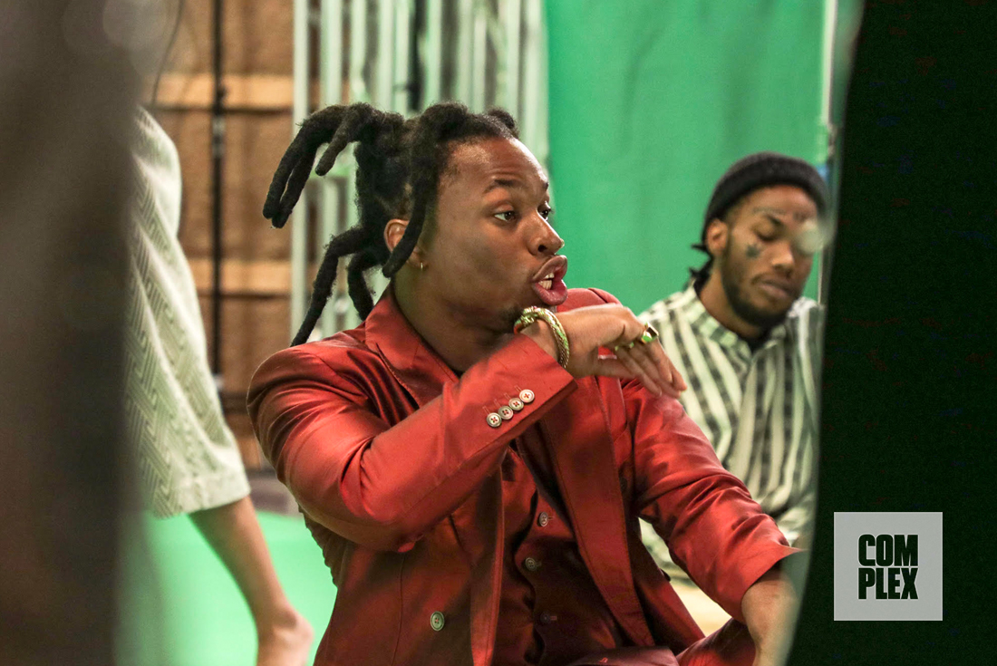Denzel Curry at the &quot;Black Balloons&quot; music video shoot.