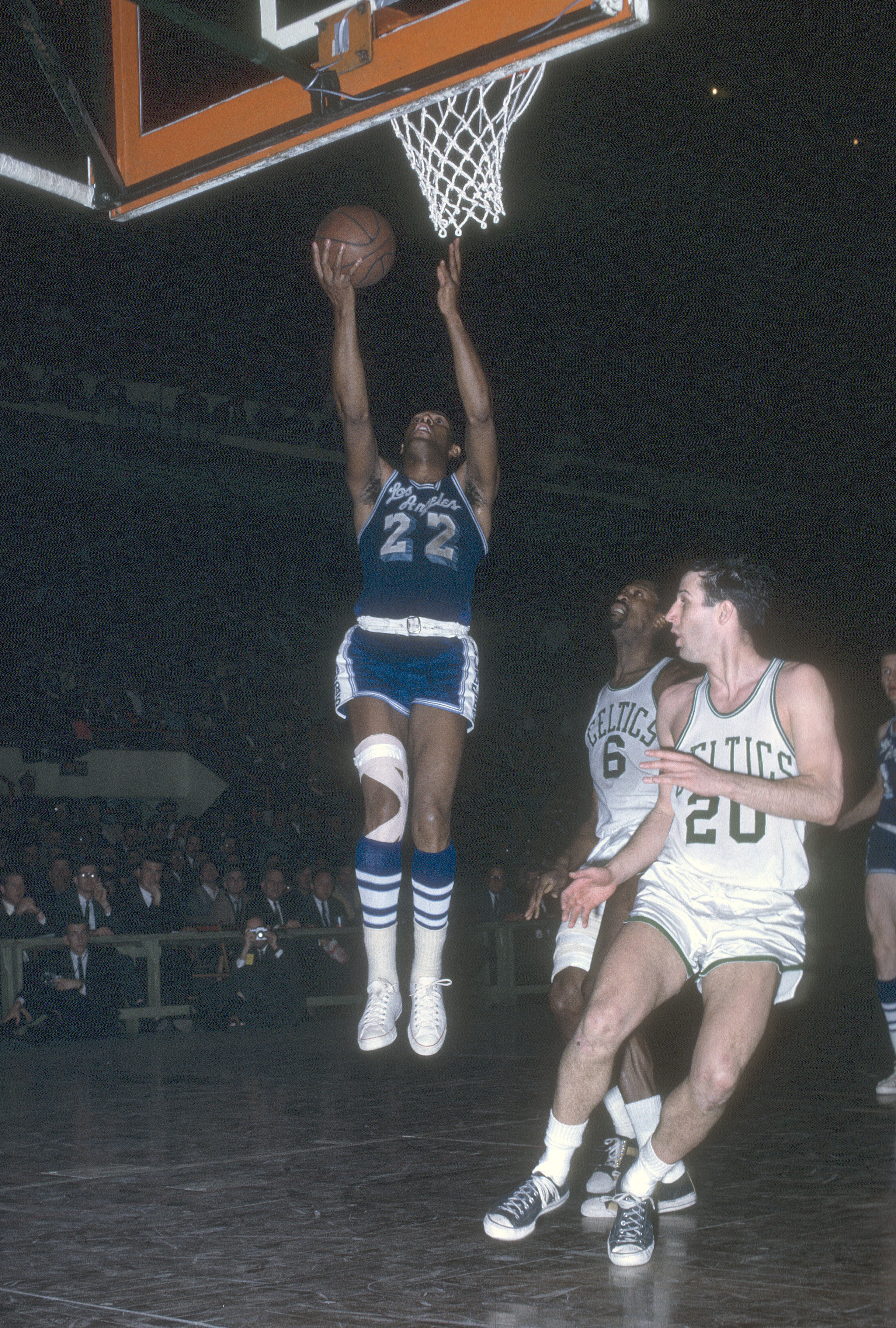 This is a photo of Elgin Baylor in his 1965 season with the Lakers.