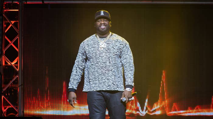 50 Cent performs at AccorHotels Arena on June 17, 2022 in Paris, France