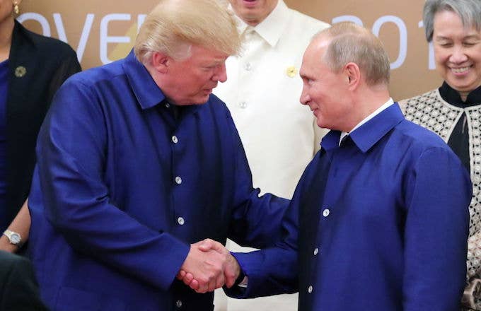 Donald Trump and Vladimir Putin in Vietnam.