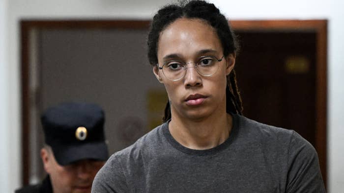 Brittney Griner is pictured in detention center