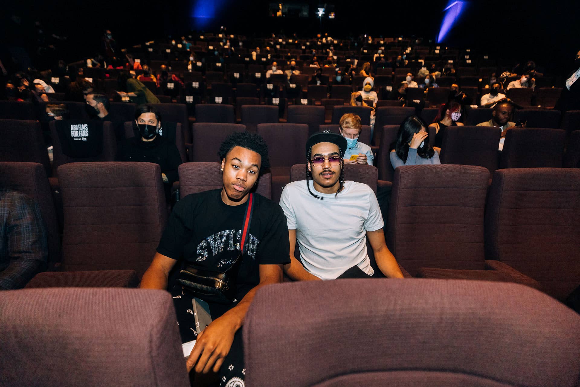 Scottie Barnes and Dalano Banton check out NBA Films for Fans at TIFF