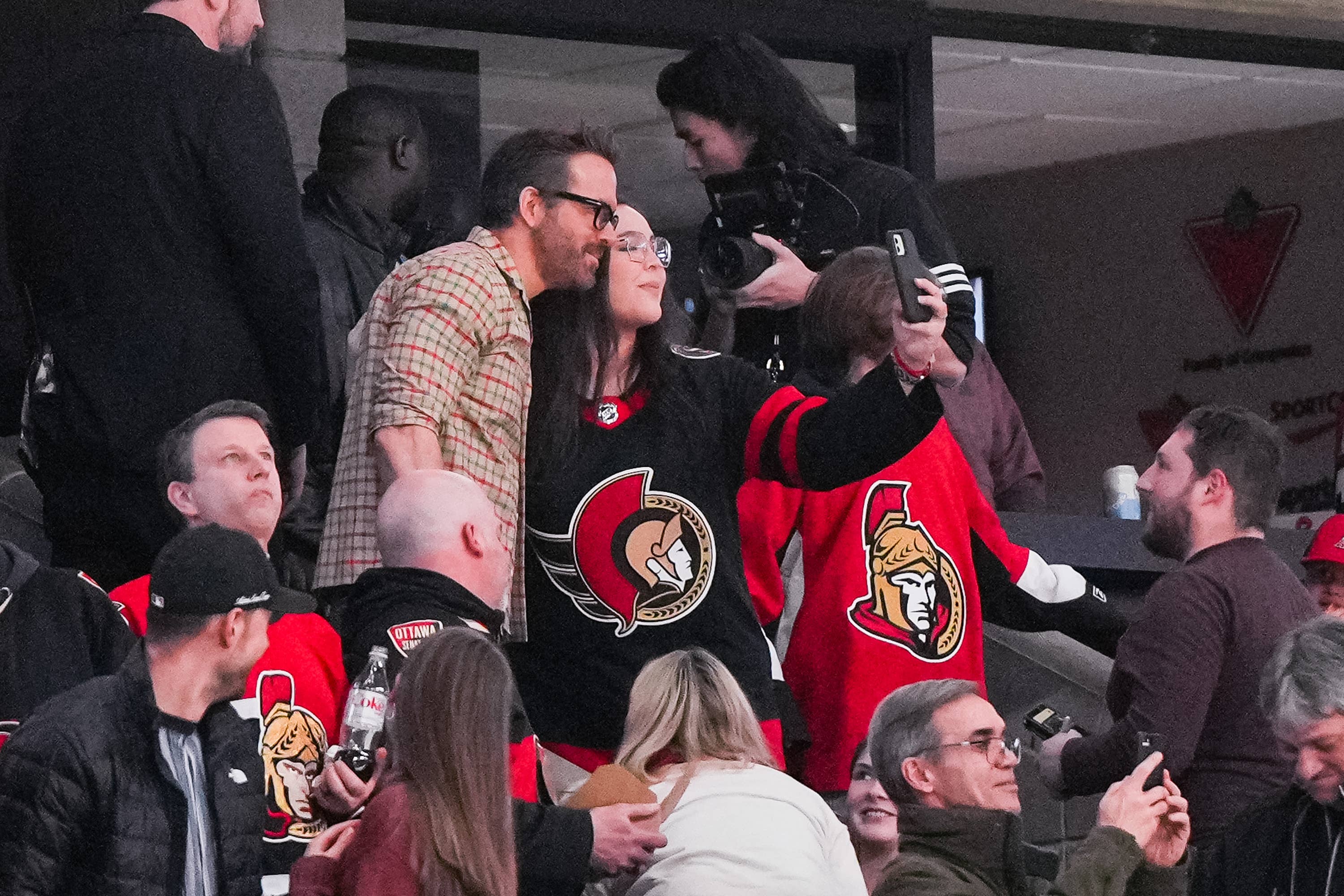 Ryan Reynolds at Ottawa Senators game