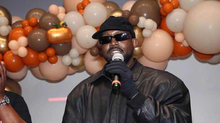 Kanye West attends the Los Angeles Mission&#x27;s Annual Thanksgiving event