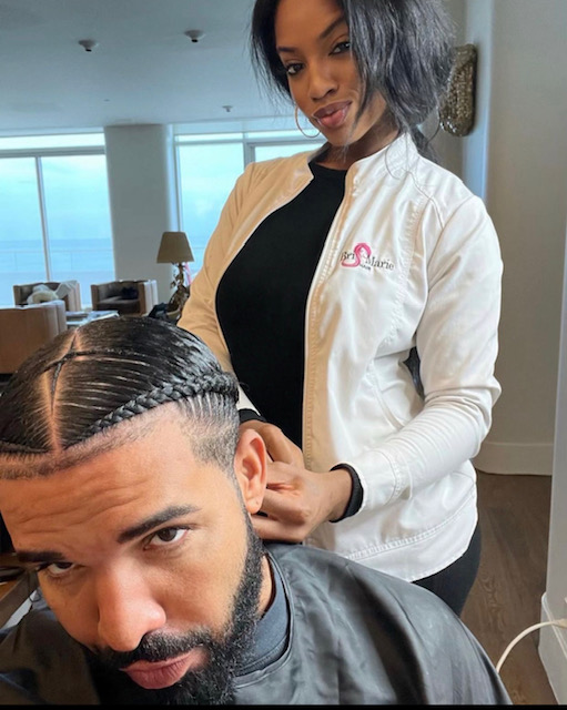Drake Gets OVO Owl Braided Into His Hair | HipHopDX