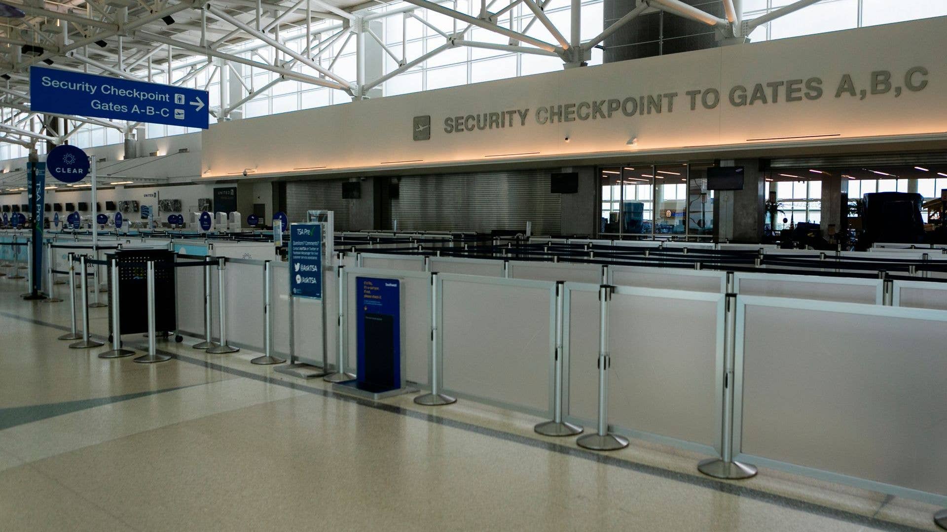 TSA area is seen at Fort Lauderdale Hollywood International Airport
