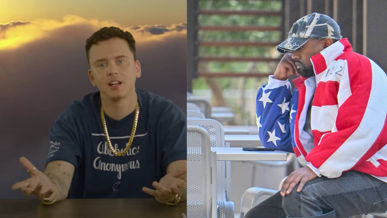 logic and ye are pictured sitting