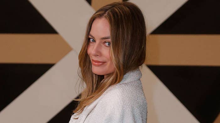 Margot Robbie attends the Spring-Summer 2022 Chanel Haute Couture collection show
