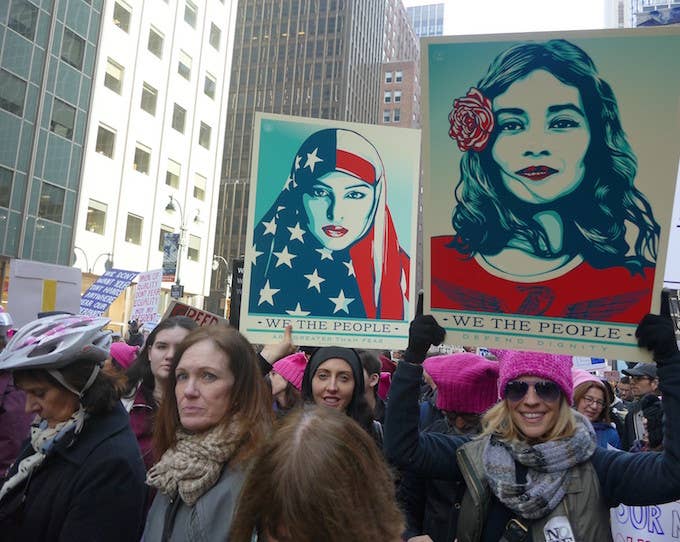 The 2017 Women&#x27;s March in New York.
