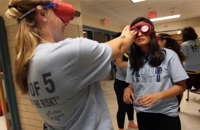 Lexington High School students try to negotiate their way wearing &#x27;drunk goggles&#x27;