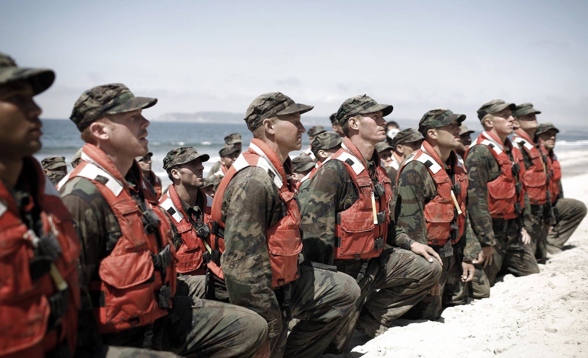 Navy SEAL candidates during a training program in 2010