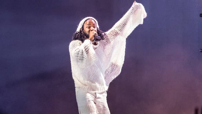 Kendrick Lamar performs on the Frank Stage on the first day of the three-day Day N Vegas