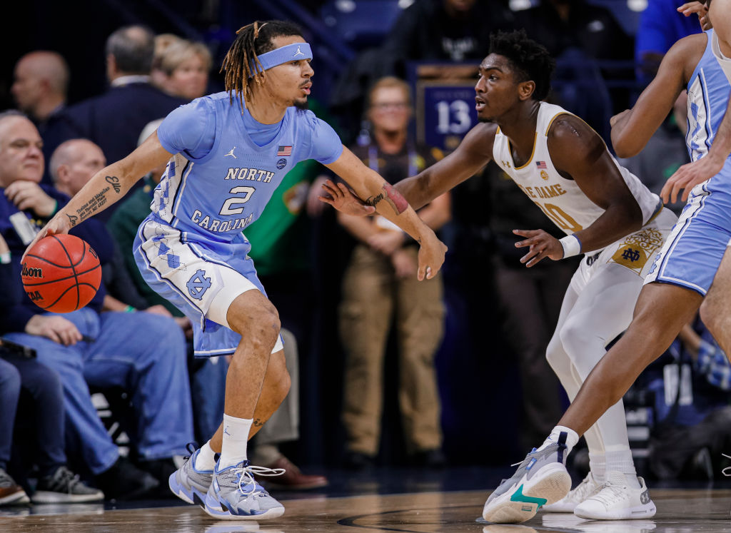 Cole Anthony UNC Notre Dame 2020