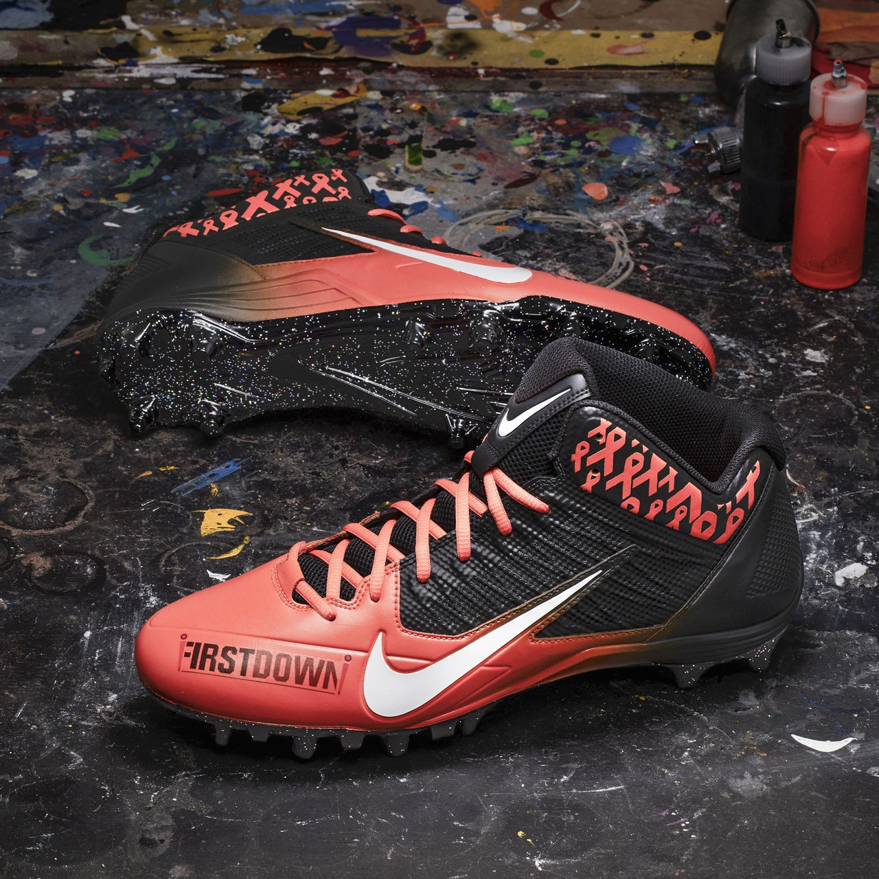 Larry Fitzgerald Nike Alpha Pro First Down Fund Cleats