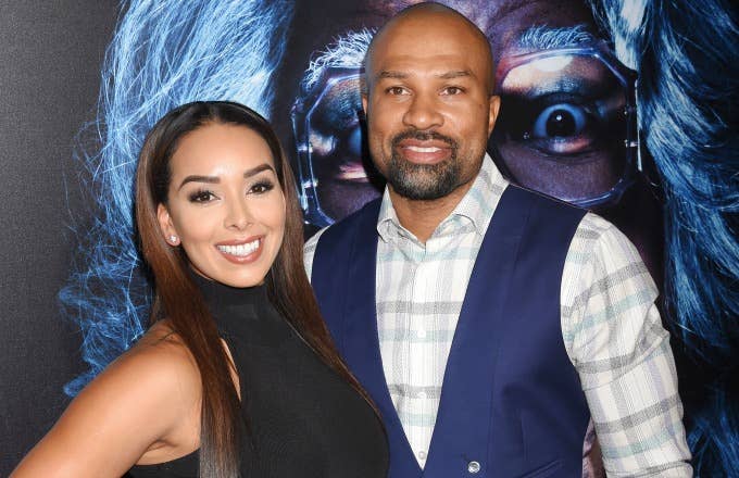 Derek Fisher and Gloria Govan on the red carpet.