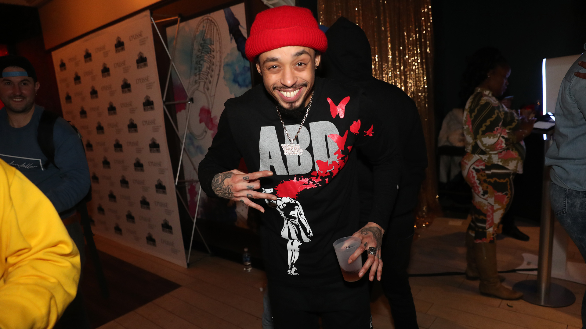 Cory Gunz is seen at a party
